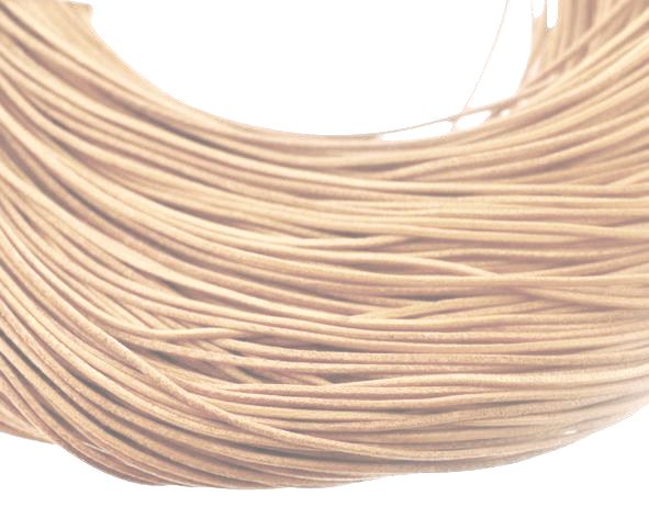 Fio de couro indiano - 1 mm - Cru (5 metros)
